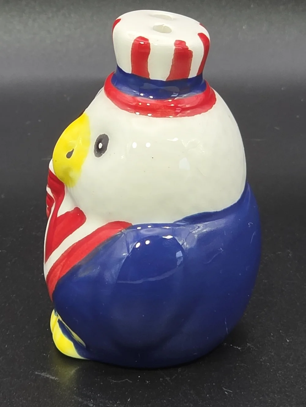 Anthropomorphic Patriotic Bald Eagle Ceramic Salt Or Pepper Shaker